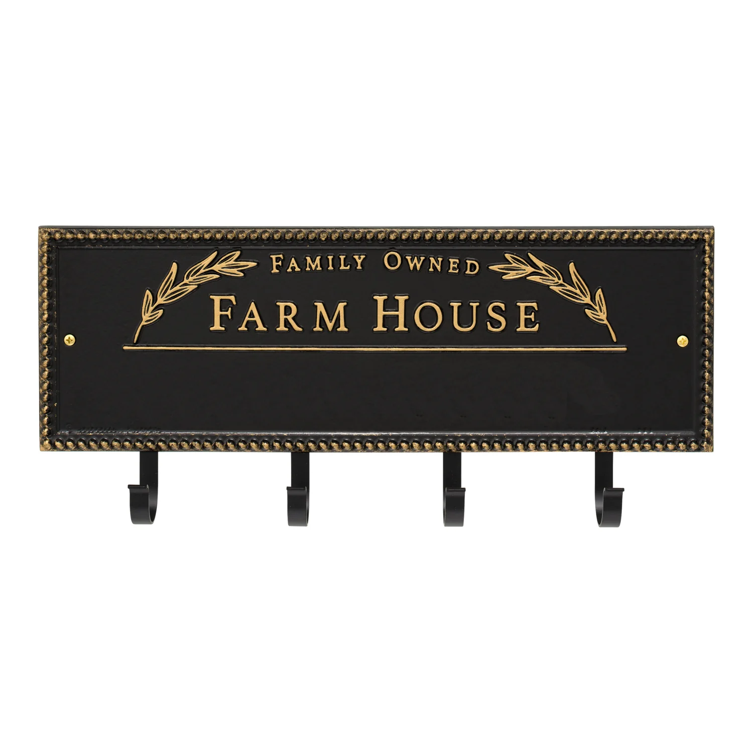 Family Owned Farm House Beaded Rectangle Personalized Hook Plaque - Image 34