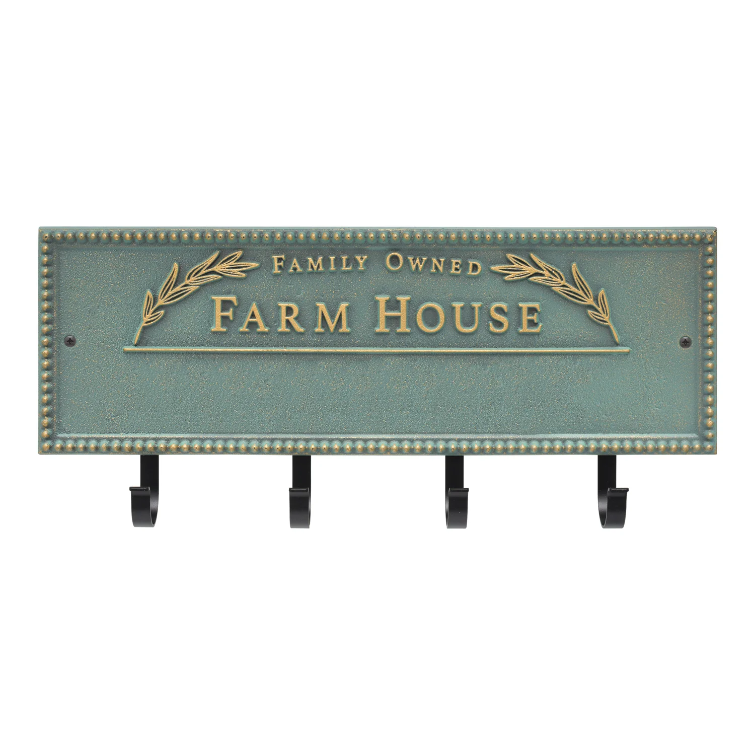 Family Owned Farm House Beaded Rectangle Personalized Hook Plaque - Image 35