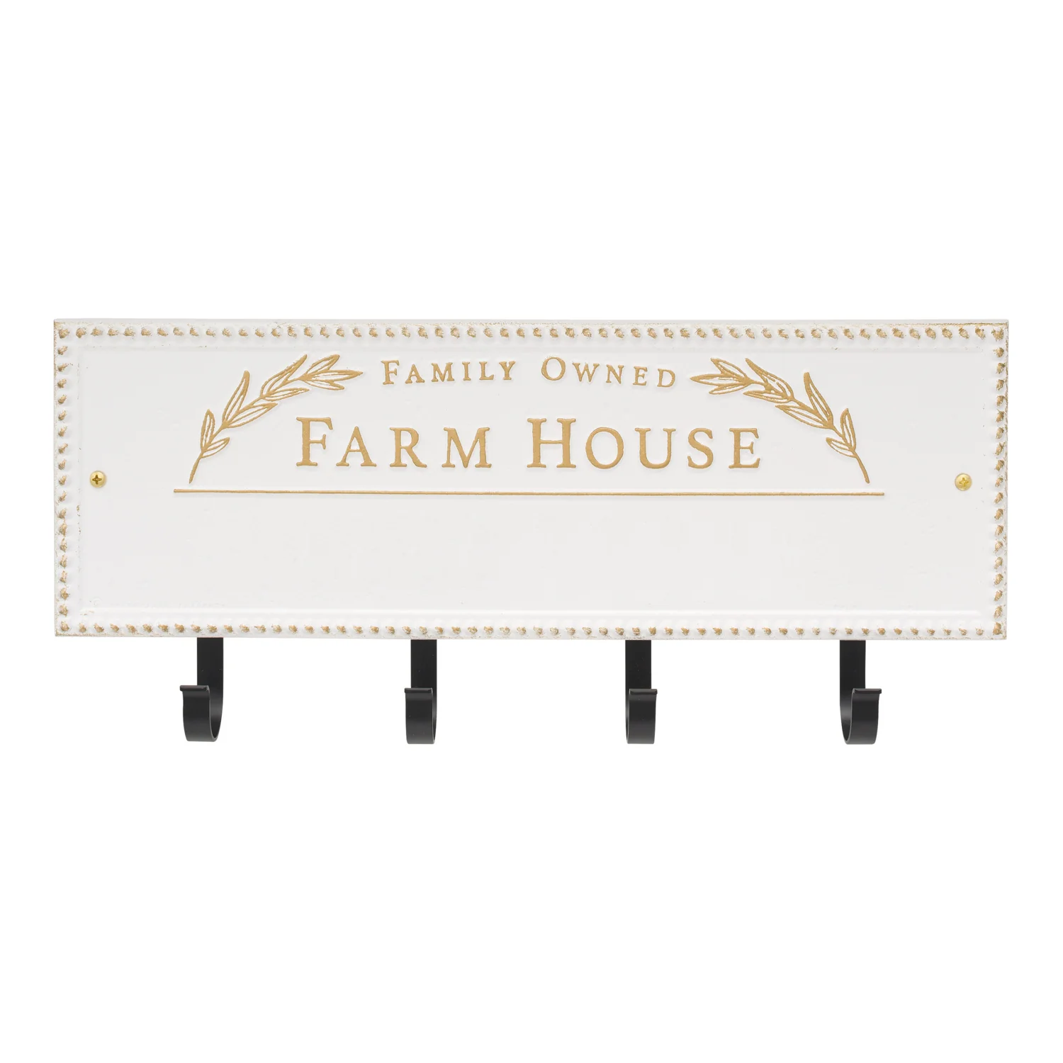 Family Owned Farm House Beaded Rectangle Personalized Hook Plaque - Image 42