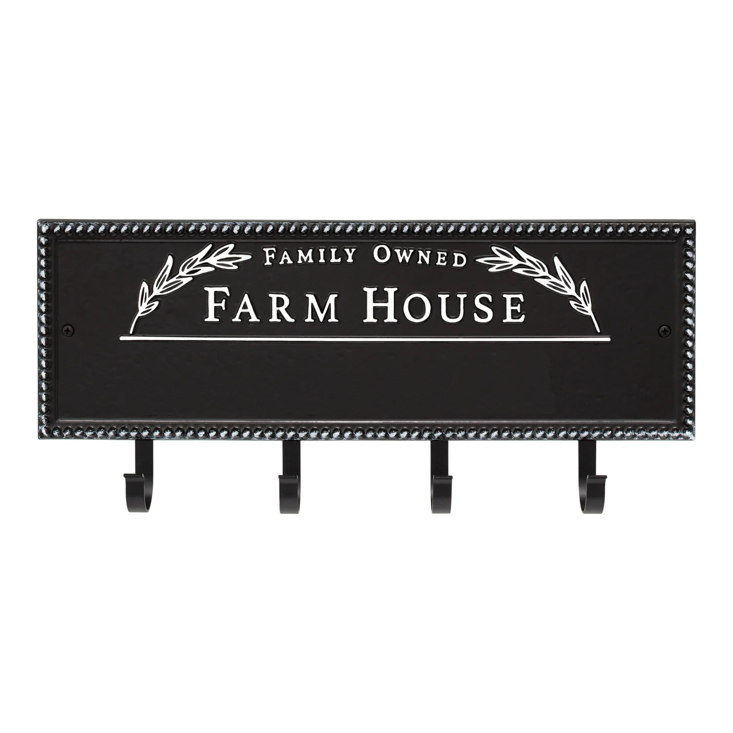 Family Owned Farm House Beaded Rectangle Personalized Hook Plaque - Image 47
