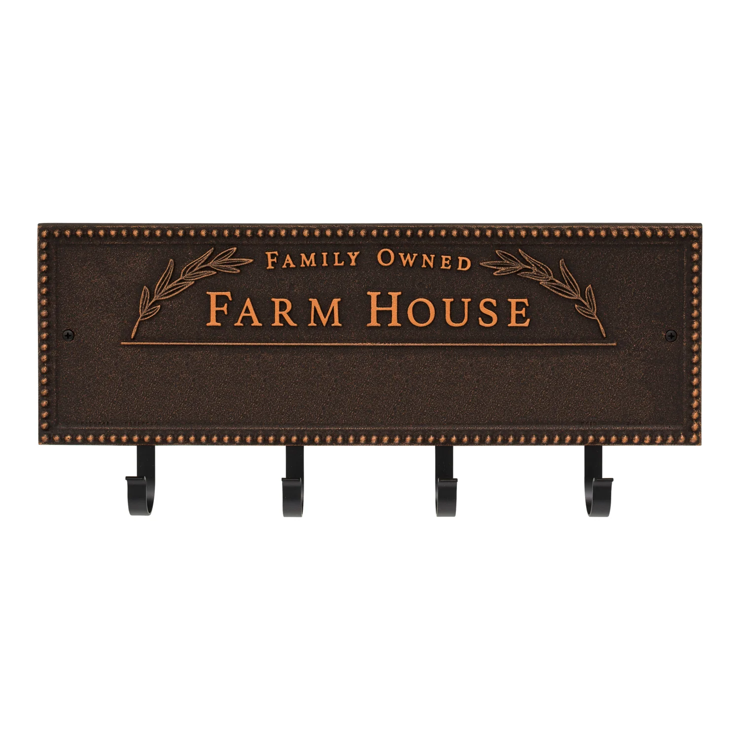 Family Owned Farm House Beaded Rectangle Personalized Hook Plaque - Image 50