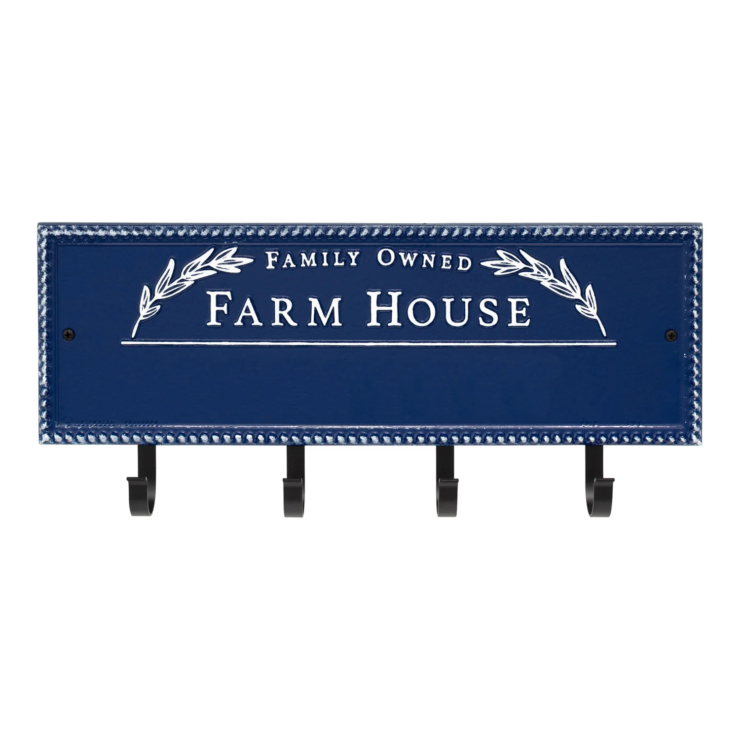 Family Owned Farm House Beaded Rectangle Personalized Hook Plaque - Image 60
