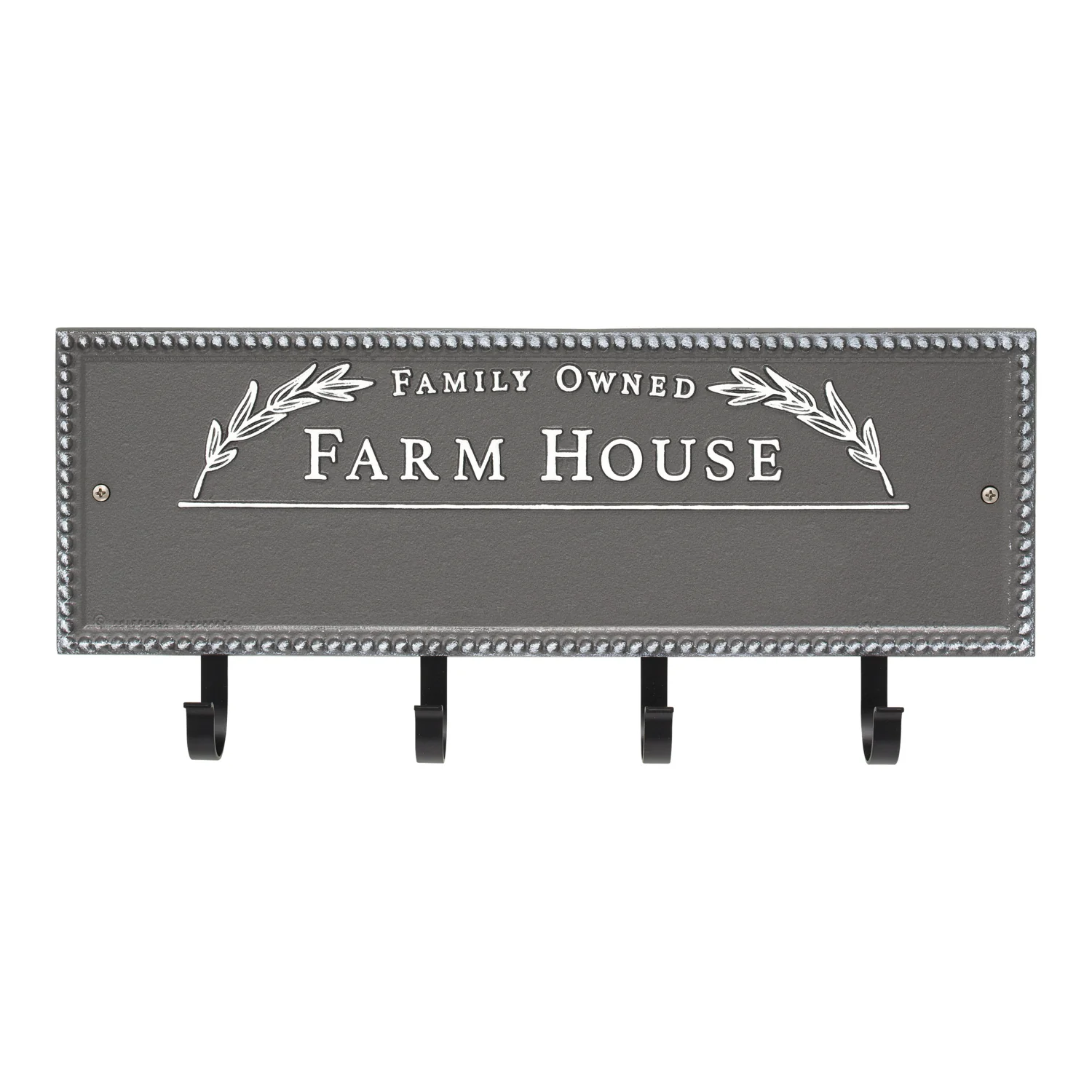 Family Owned Farm House Beaded Rectangle Personalized Hook Plaque - Image 63