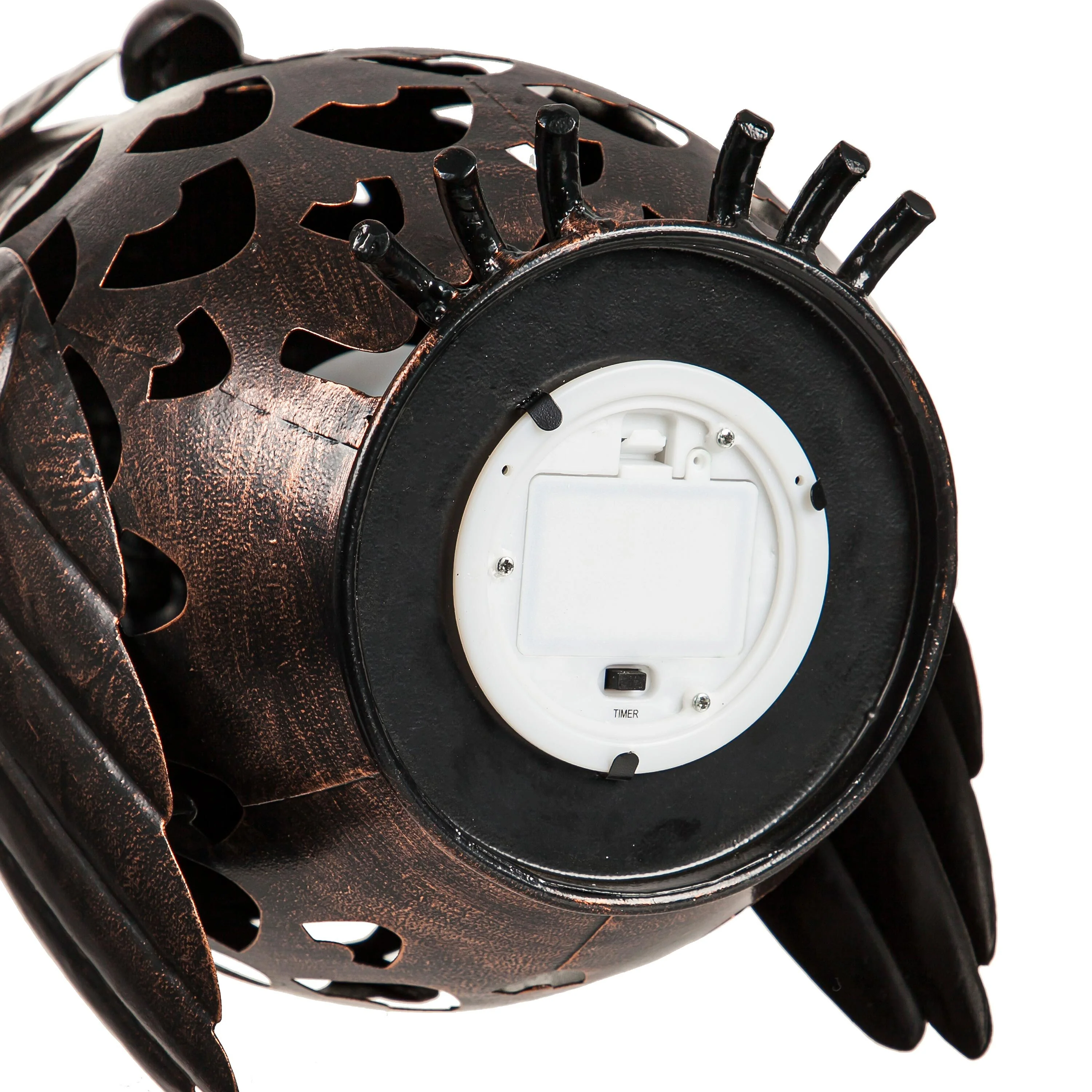Crafted Metal LED Owl Lantern - Image 6