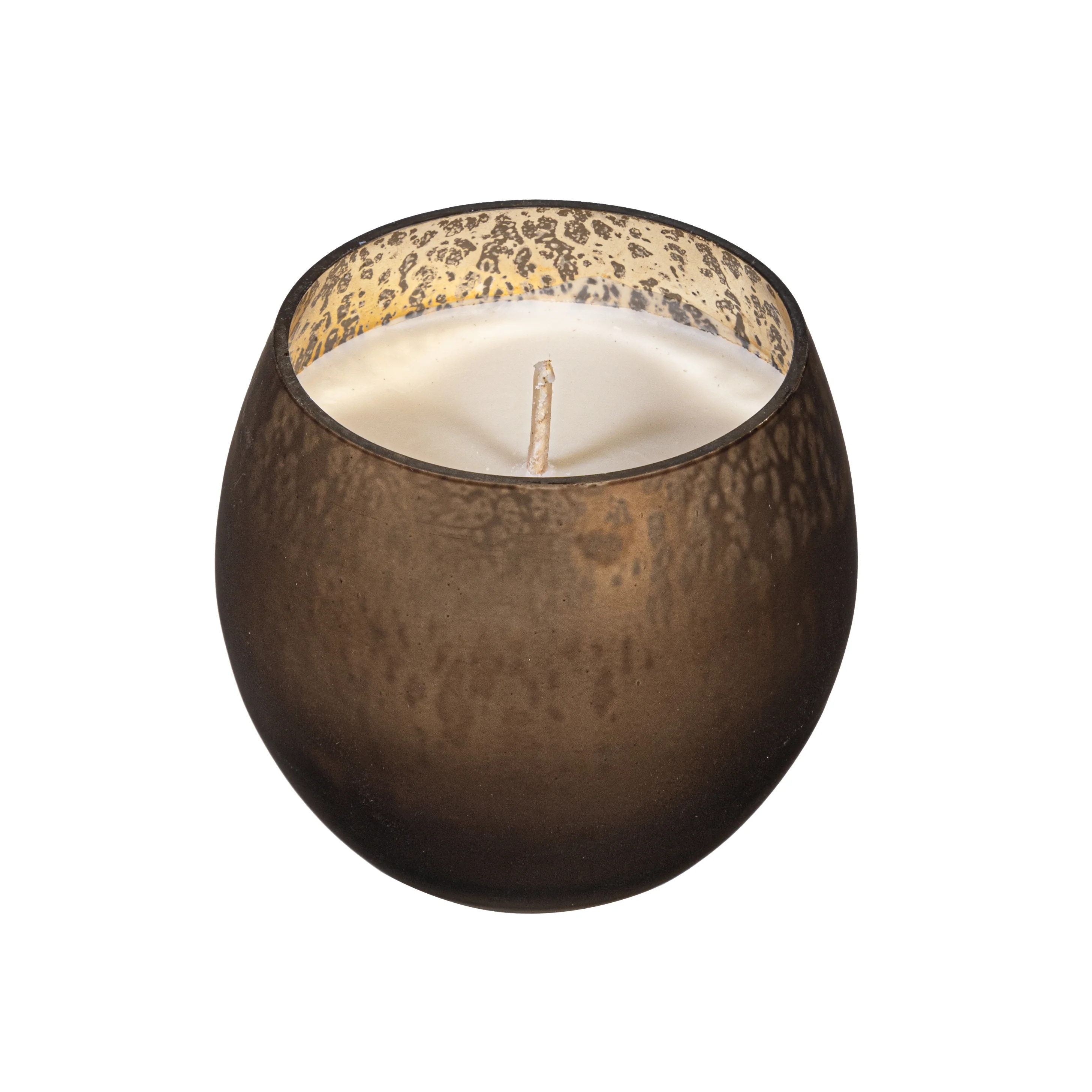 Egg Shape Mercury Glass Candle, Cocoa - Image 4