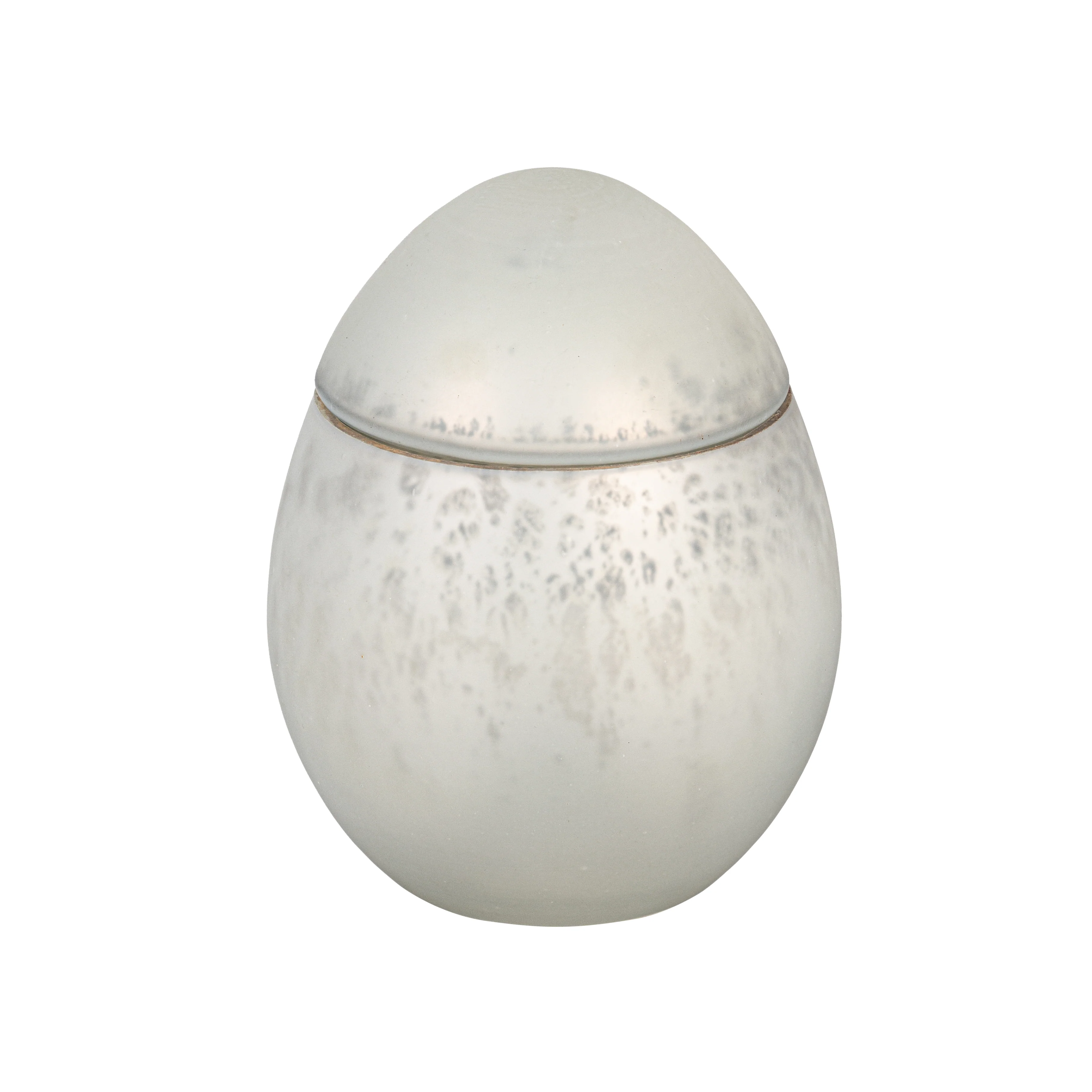 SDS HD 7oz Egg Mercury Glass Candle Bright White - Image 3