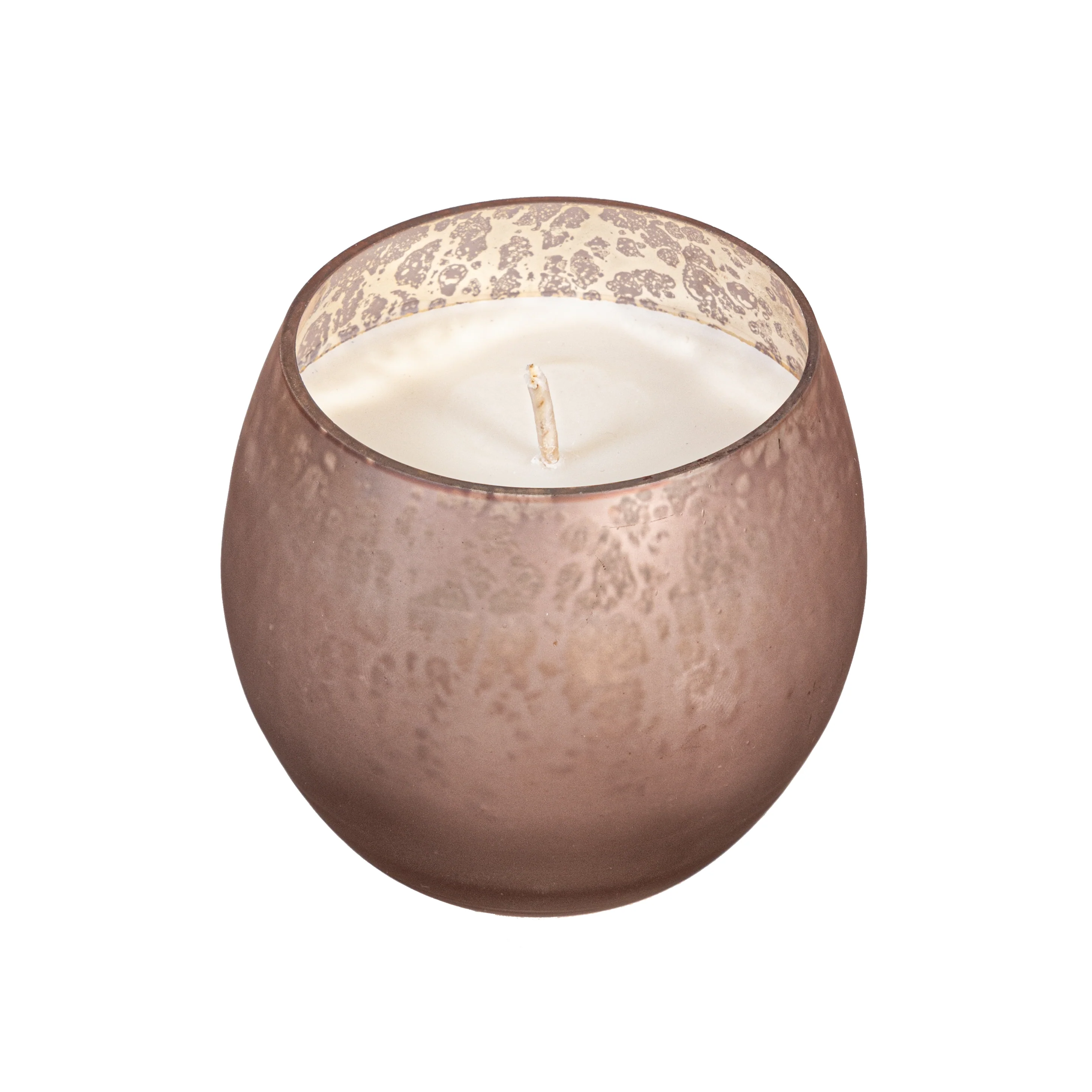 Egg Shape Mercury Glass Candle, Rose Smoke - Image 4