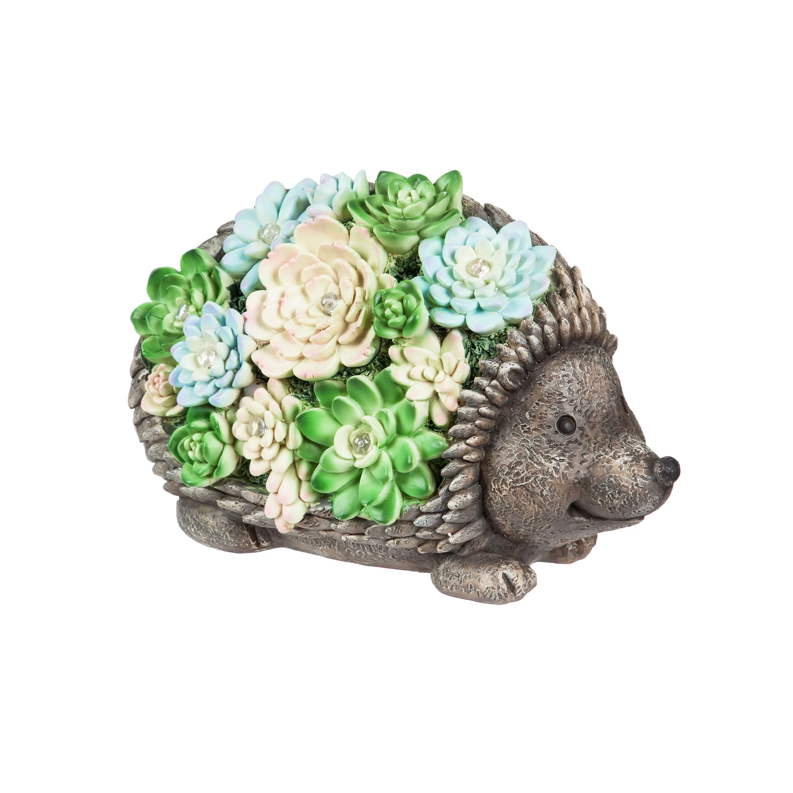Solar Resin Succulent Hedgehog - Image 2